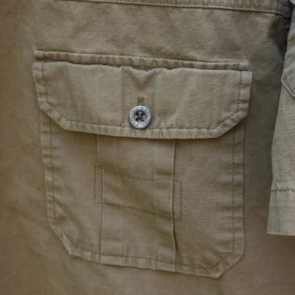 RETRO BUM EQUIPMENT CARGO SHIRT Men's Size Large Small Stash Pocket - Picture 9 of 10